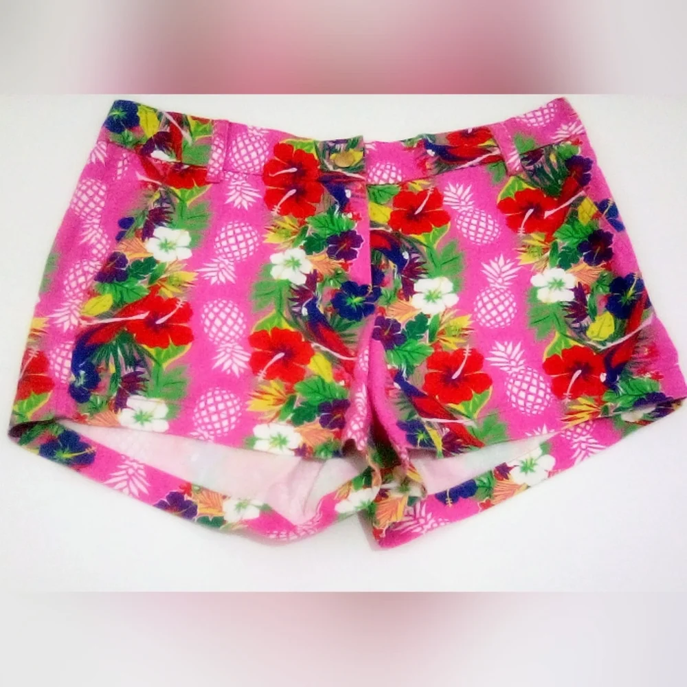 Macbeth Collection by Margaret Josephs Pink 100% Cotton Tropical Shorts Size M